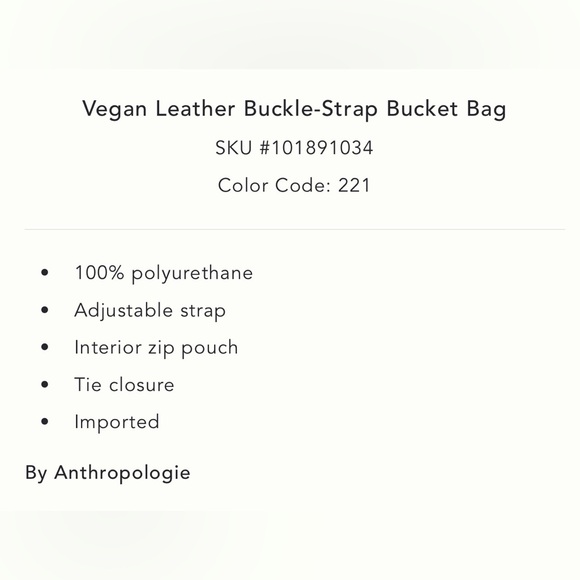 Anthropologie Vegan Leather Buckle Strap Bucket Bag in Red NWT - Picture 2 of 16